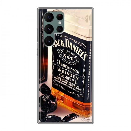 Дизайнерский пластиковый чехол для Samsung Galaxy S22 Ultra Jack Daniels