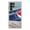Дизайнерский пластиковый чехол для Samsung Galaxy S22 Ultra Pepsi