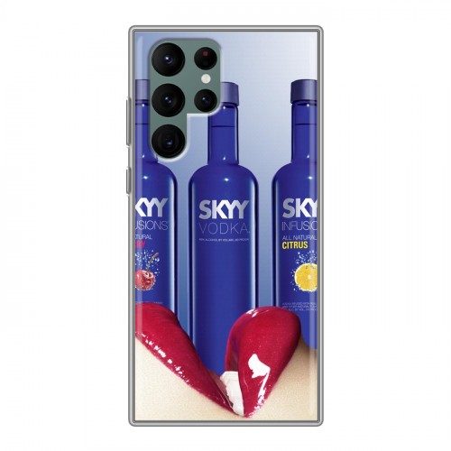Дизайнерский пластиковый чехол для Samsung Galaxy S22 Ultra Skyy Vodka