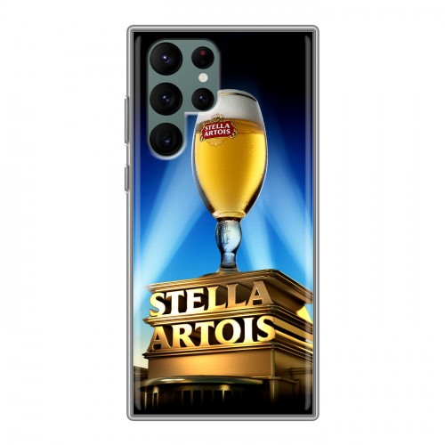 Дизайнерский пластиковый чехол для Samsung Galaxy S22 Ultra Stella Artois