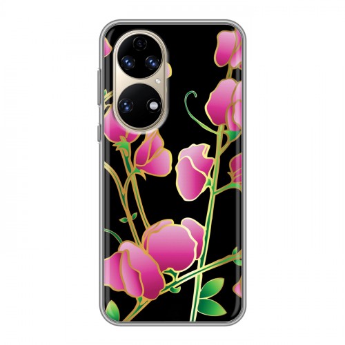 Дизайнерский силиконовый чехол для Huawei P50 Pro Люксовые цветы