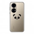 Полупрозрачный дизайнерский силиконовый чехол для Huawei P50 Pro Прозрачные панды - смайлики