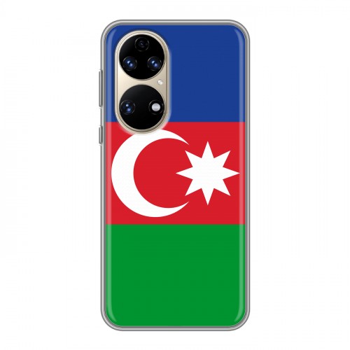 Дизайнерский силиконовый чехол для Huawei P50 Pro Флаг Азербайджана
