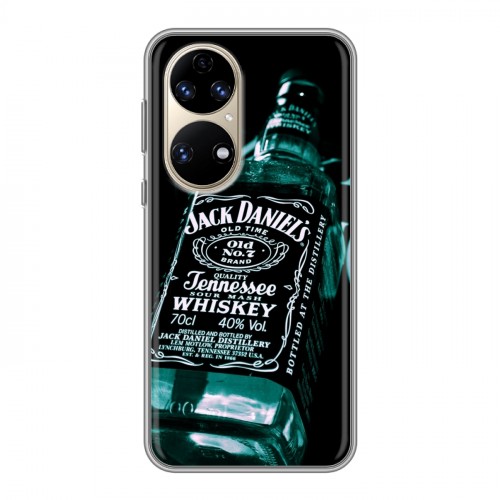 Дизайнерский силиконовый с усиленными углами чехол для Huawei P50 Pro Jack Daniels