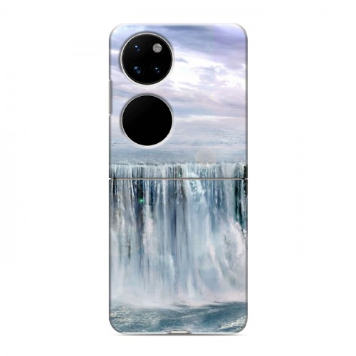 Дизайнерский пластиковый чехол для Huawei P50 Pocket водопады