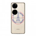 Полупрозрачный дизайнерский пластиковый чехол для Huawei P50 Pocket Флаг Франции