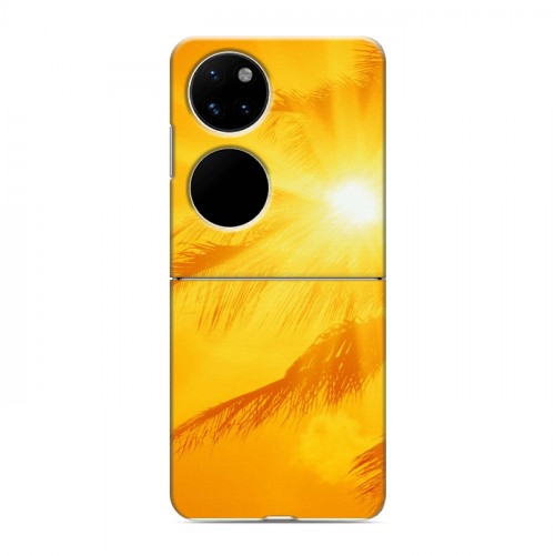 Дизайнерский пластиковый чехол для Huawei P50 Pocket Солнце