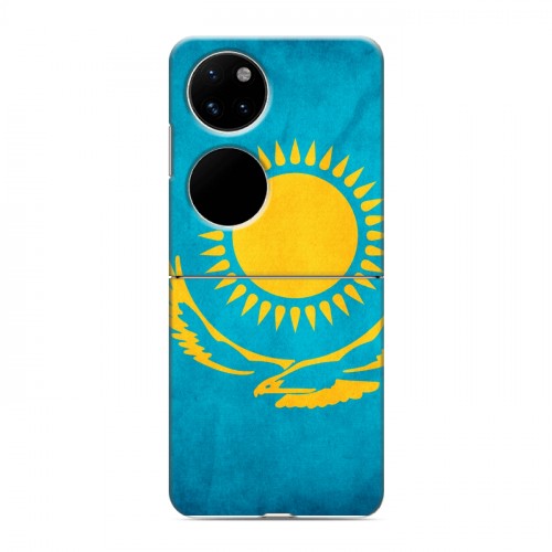 Дизайнерский пластиковый чехол для Huawei P50 Pocket Флаг Казахстана