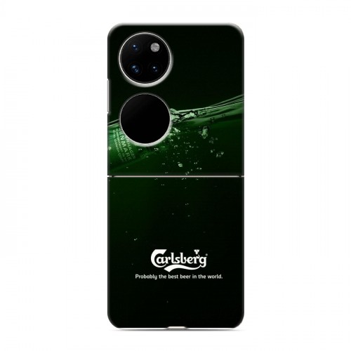 Дизайнерский пластиковый чехол для Huawei P50 Pocket Carlsberg