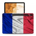 Дизайнерский силиконовый чехол для Samsung Galaxy Tab S8 Plus Флаг Франции