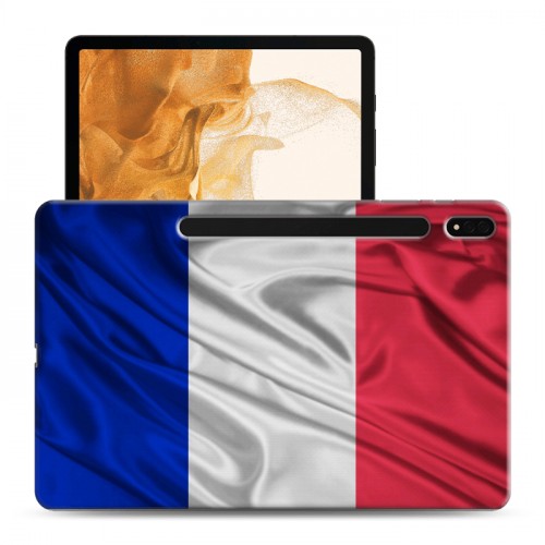Дизайнерский силиконовый чехол для Samsung Galaxy Tab S8 Plus Флаг Франции