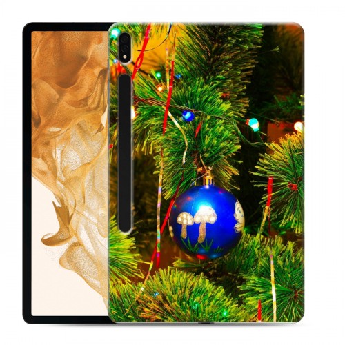 Дизайнерский силиконовый чехол для Samsung Galaxy Tab S8 Plus Новогодние шары