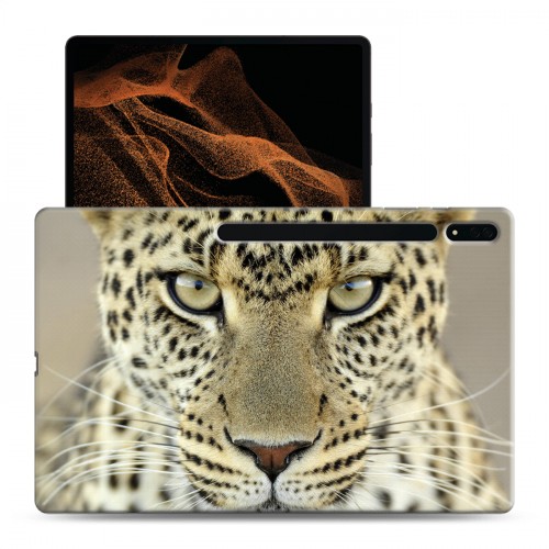 Дизайнерский силиконовый чехол для Samsung Galaxy Tab S8 Ultra Леопард