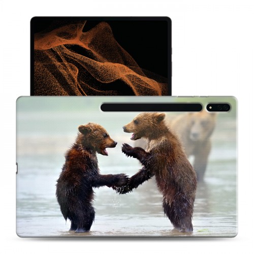 Дизайнерский силиконовый чехол для Samsung Galaxy Tab S8 Ultra Медведи