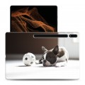 Дизайнерский силиконовый чехол для Samsung Galaxy Tab S8 Ultra Щенки