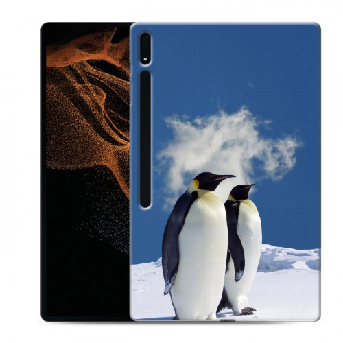 Дизайнерский силиконовый чехол для Samsung Galaxy Tab S8 Ultra Пингвины