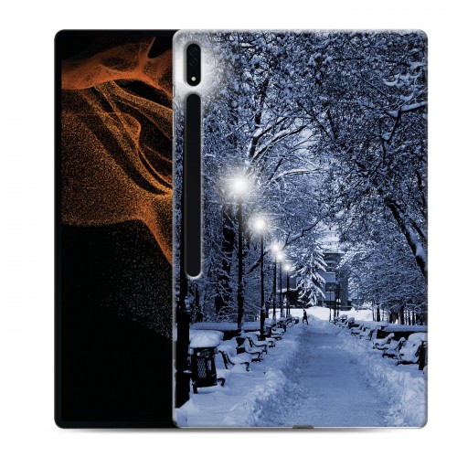 Дизайнерский силиконовый чехол для Samsung Galaxy Tab S8 Ultra зима