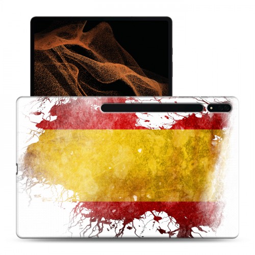 Дизайнерский силиконовый чехол для Samsung Galaxy Tab S8 Ultra флаг Испании