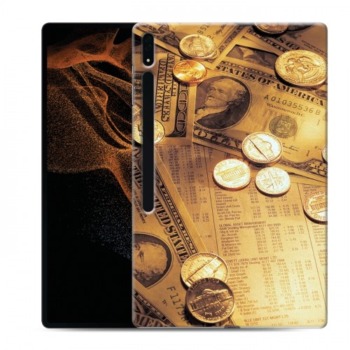 Дизайнерский силиконовый чехол для Samsung Galaxy Tab S8 Ultra Текстуры денег