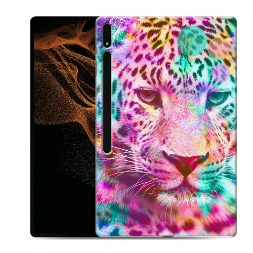 Дизайнерский силиконовый чехол для Samsung Galaxy Tab S8 Ultra Леопард гламур