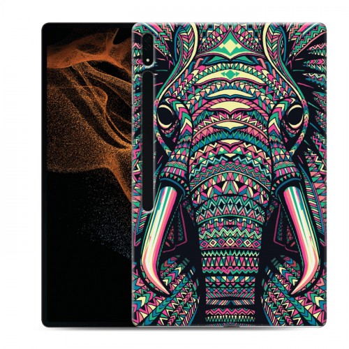 Дизайнерский силиконовый чехол для Samsung Galaxy Tab S8 Ultra Животные ацтеков