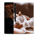 Дизайнерский силиконовый чехол для Samsung Galaxy Tab S8 Ultra Коты