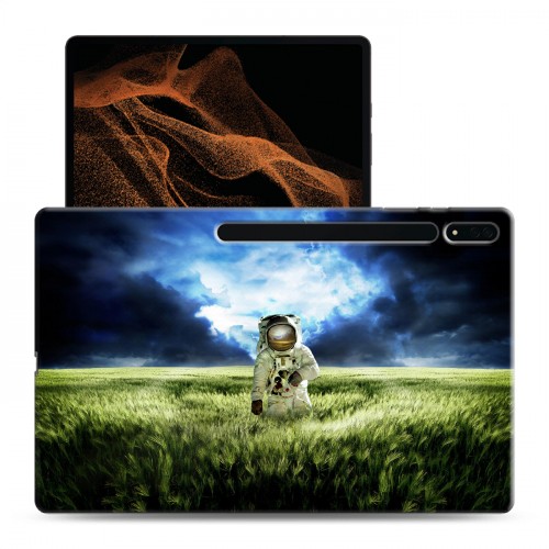 Дизайнерский силиконовый чехол для Samsung Galaxy Tab S8 Ultra Космонавт