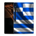 Дизайнерский силиконовый чехол для Samsung Galaxy Tab S8 Ultra Флаг Греции