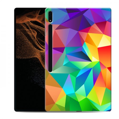 Дизайнерский силиконовый чехол для Samsung Galaxy Tab S8 Ultra Геометрия радости