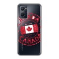 Полупрозрачный дизайнерский пластиковый чехол для Realme 9i Флаг Канады