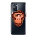 Полупрозрачный дизайнерский силиконовый чехол для Realme 9i Прозрачные обезьяны