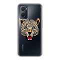 Дизайнерский пластиковый чехол для Realme 9i Прозрачные леопарды
