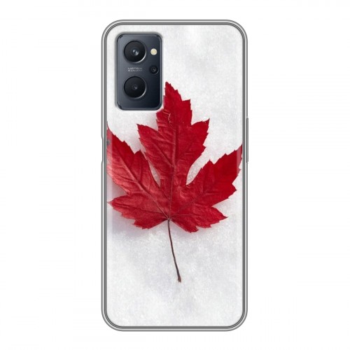 Дизайнерский пластиковый чехол для Realme 9i Флаг Канады
