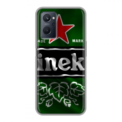Дизайнерский силиконовый с усиленными углами чехол для Realme 9i Heineken