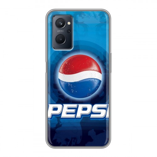 Дизайнерский силиконовый с усиленными углами чехол для Realme 9i Pepsi