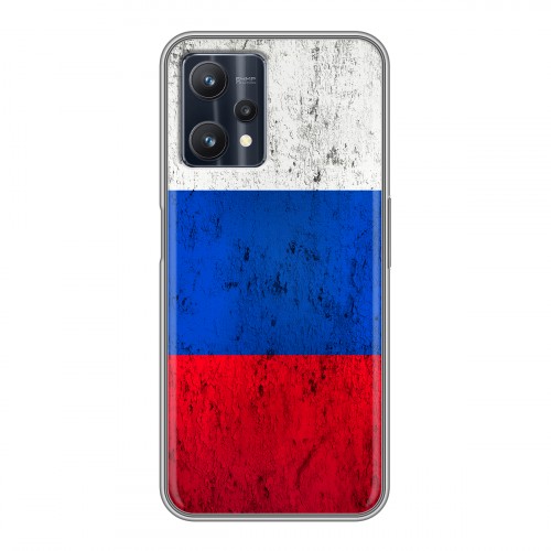 Дизайнерский силиконовый чехол для Realme 9 Pro Российский флаг