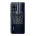 Полупрозрачный дизайнерский силиконовый чехол для Realme 9 Pro прозрачные Бабочки 