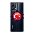 Полупрозрачный дизайнерский силиконовый чехол для Realme 9 Pro Флаг Турции