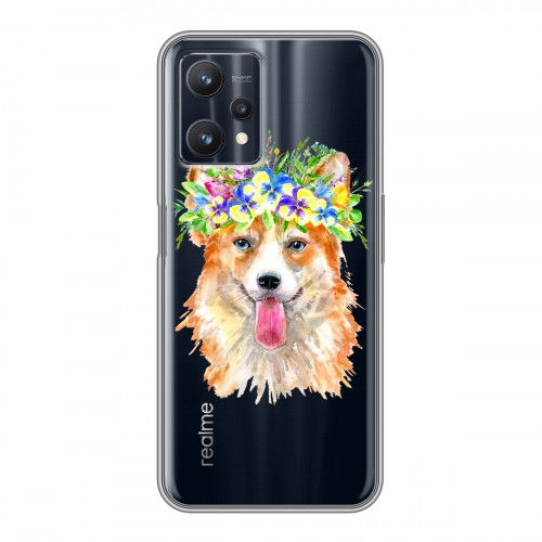 Полупрозрачный дизайнерский силиконовый чехол для Realme 9 Pro Прозрачные собаки