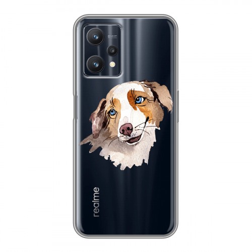 Полупрозрачный дизайнерский силиконовый чехол для Realme 9 Pro Прозрачные собаки