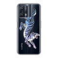 Дизайнерский силиконовый чехол для Realme 9 Pro Прозрачные леопарды