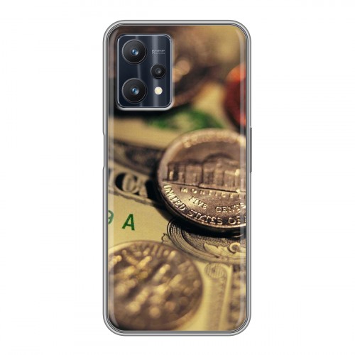 Дизайнерский силиконовый чехол для Realme 9 Pro Текстуры денег