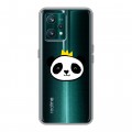 Полупрозрачный дизайнерский пластиковый чехол для Realme 9 Pro Plus Прозрачные панды - смайлики