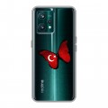 Полупрозрачный дизайнерский пластиковый чехол для Realme 9 Pro Plus Флаг Турции