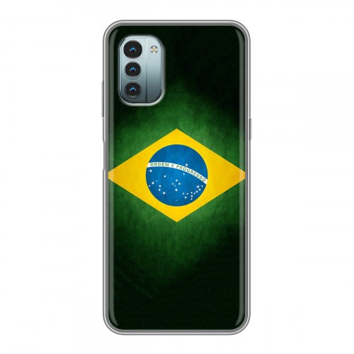 Дизайнерский пластиковый чехол для Nokia G11 Флаг Бразилии