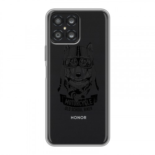 Полупрозрачный дизайнерский силиконовый чехол для Huawei Honor X8 Волки