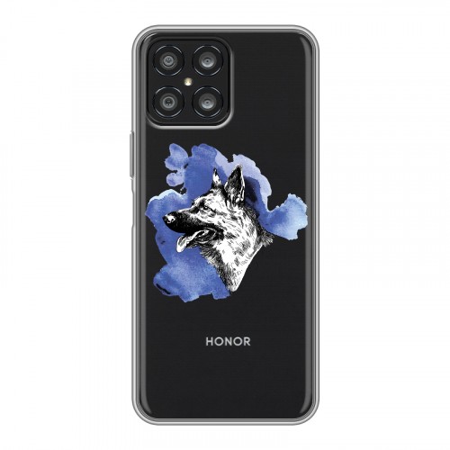 Полупрозрачный дизайнерский силиконовый чехол для Huawei Honor X8 Прозрачные собаки