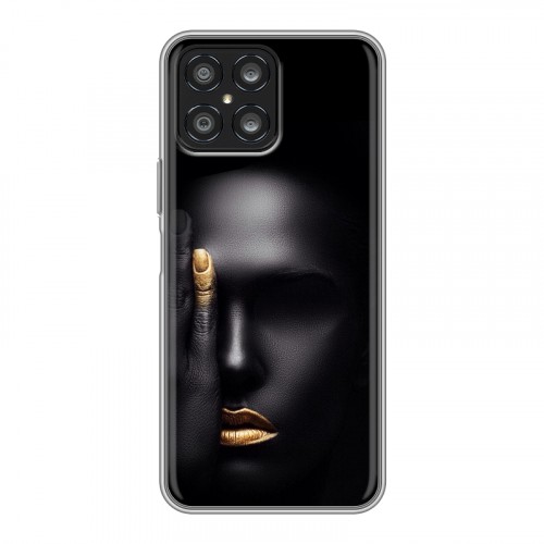 Дизайнерский силиконовый чехол для Huawei Honor X8 Черное золото