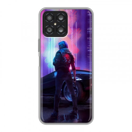 Дизайнерский силиконовый чехол для Huawei Honor X8 Cyberpunk 2077