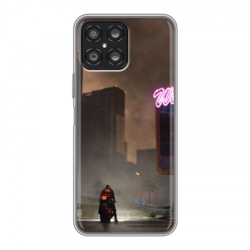 Дизайнерский силиконовый чехол для Huawei Honor X8 Cyberpunk 2077